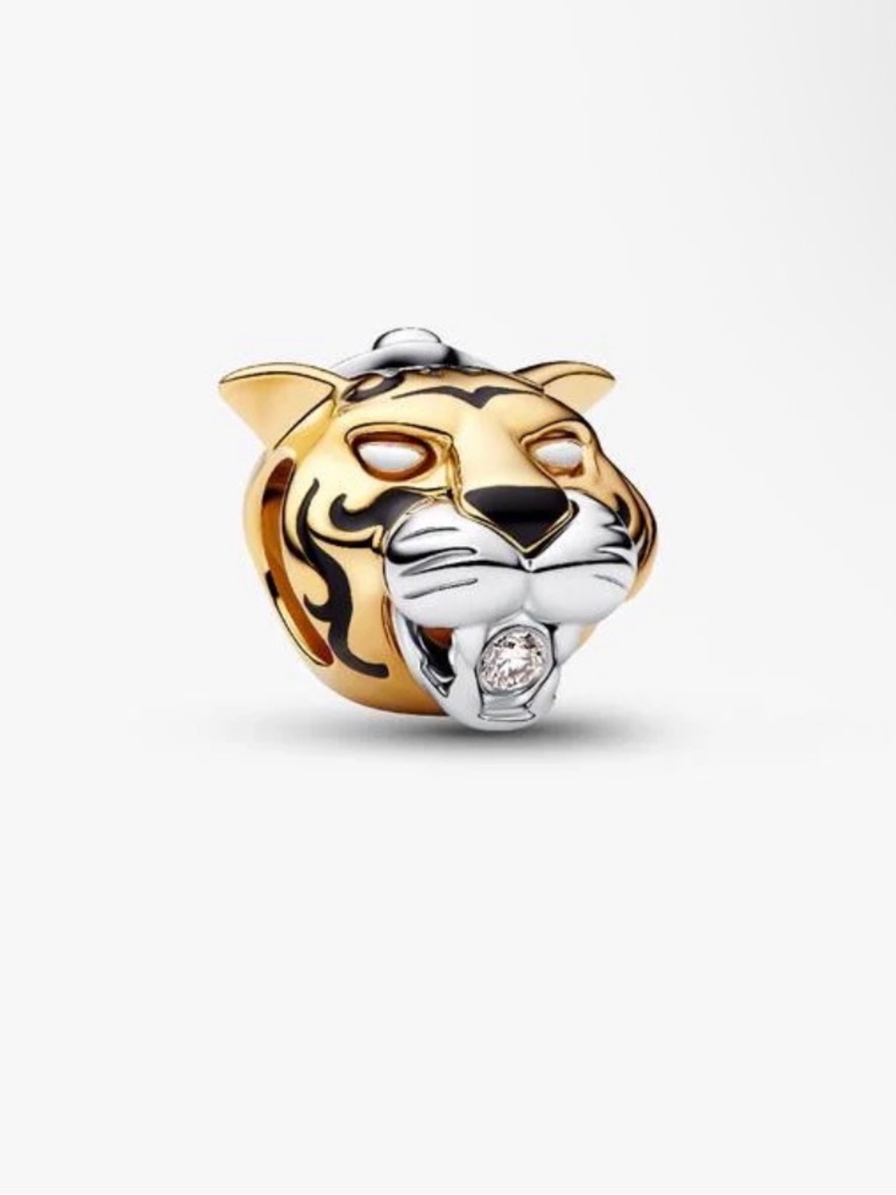 Pandora Aladdin Raja Gold and Silver Tiger Head Charm